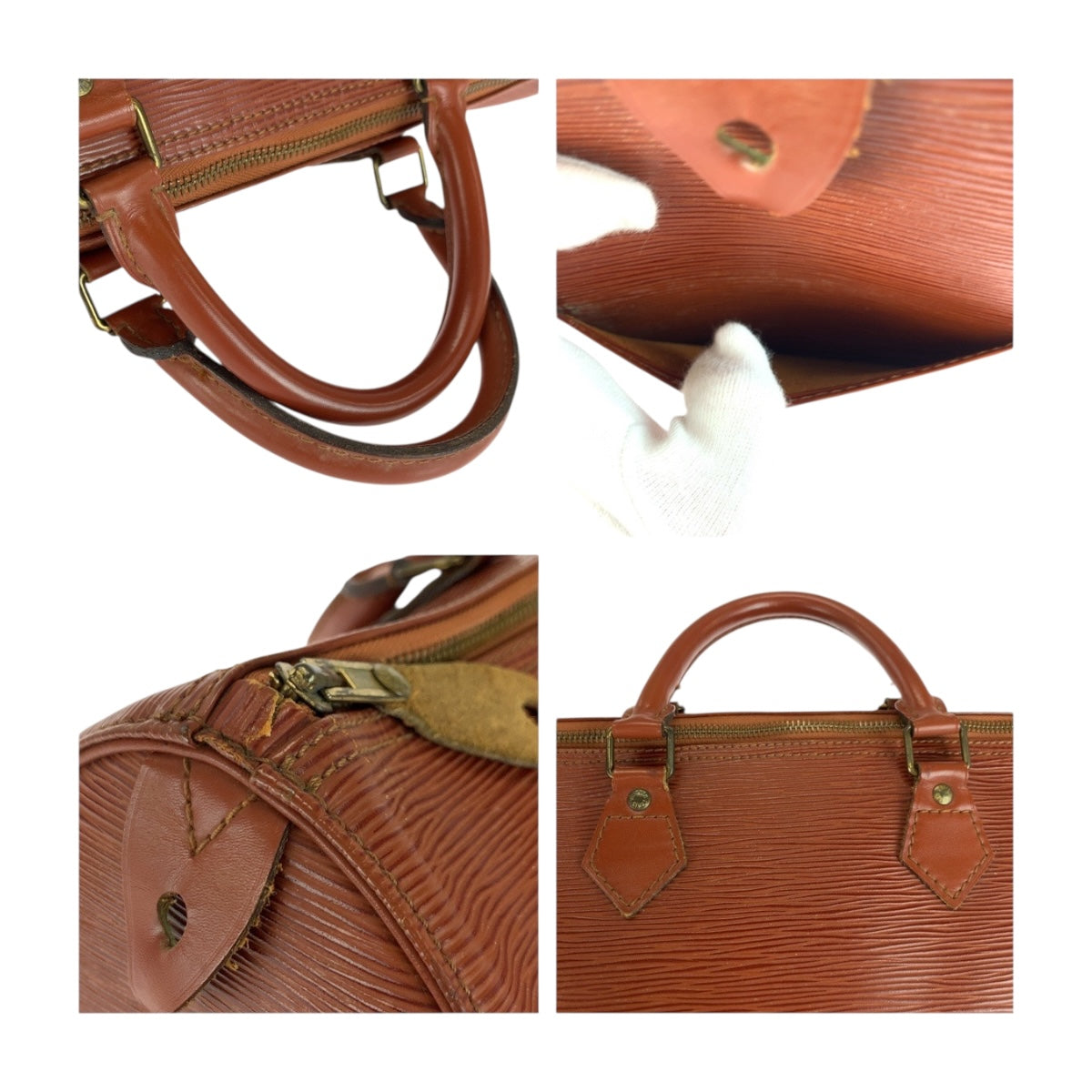 LOUIS VUITTON Handbag M42993 Epi Leather Kenya Brown Brown Gold Metal Epi Speedy 35