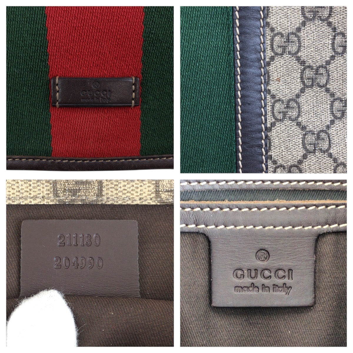 GUCCI Shoulder Bag 211130 GG Supreme Canvas Beige Brown Gold Metal Crossbody Shoulder Bag Unisex Sherry line Women Used Authentic