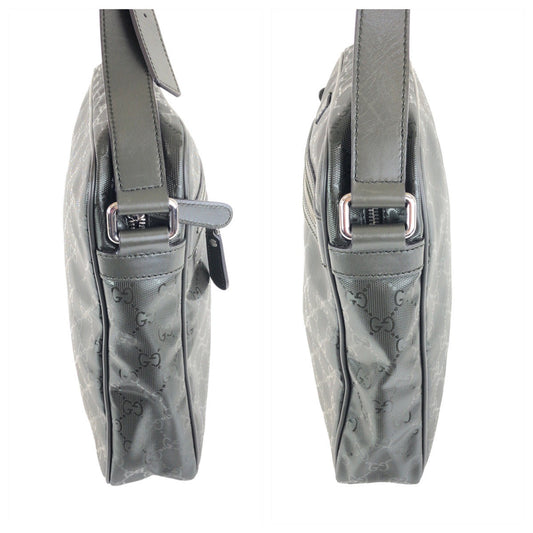 GUCCI Shoulder Bag 201448 leather Khaki Silver Metal GG implementation