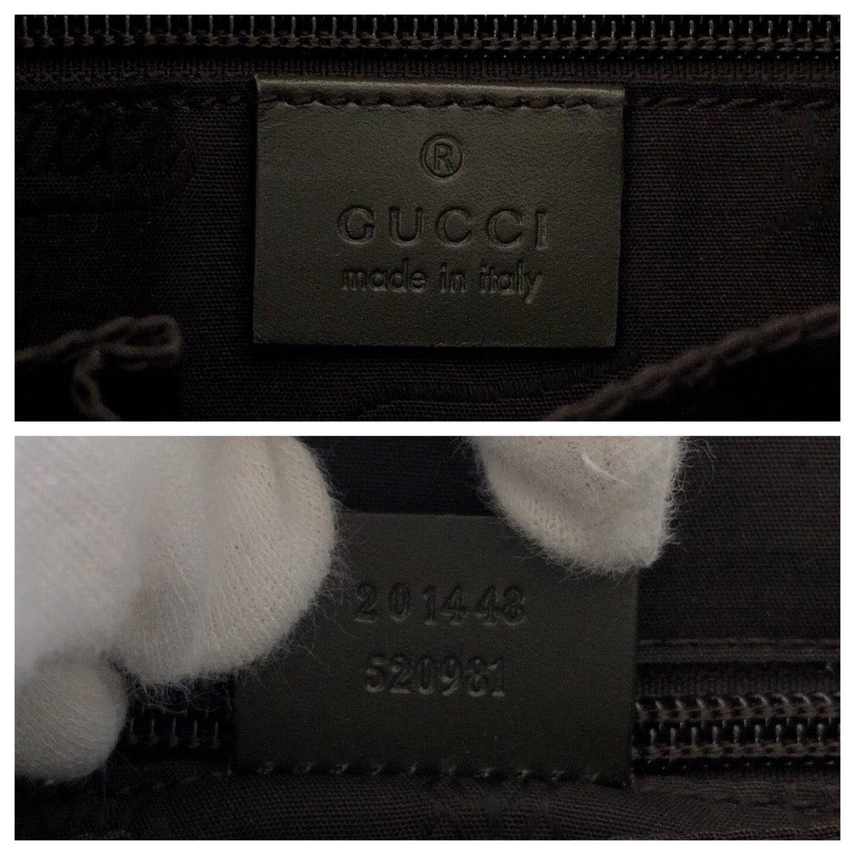 GUCCI Shoulder Bag 201448 leather Khaki Silver Metal GG implementation