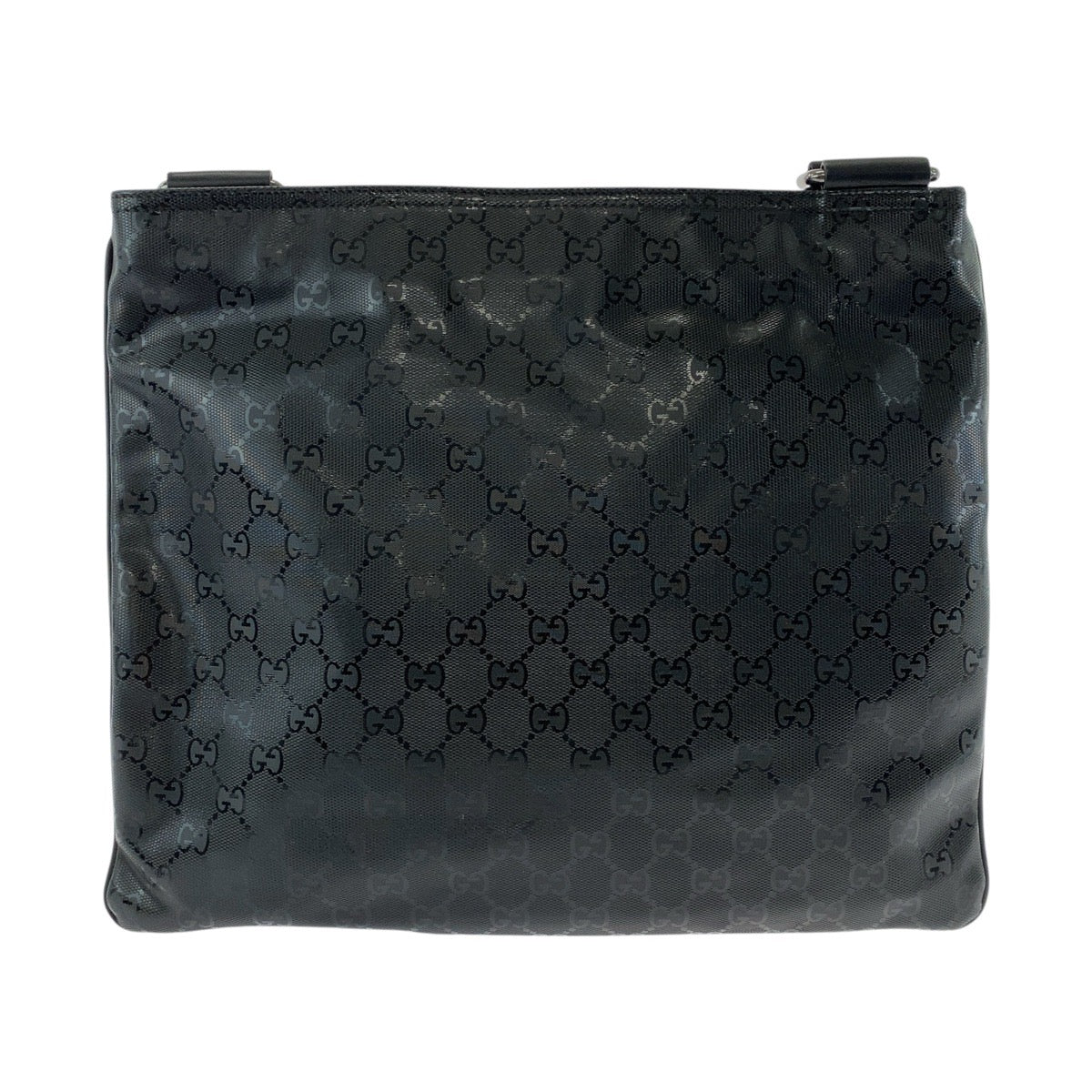 GUCCI Shoulder Bag 201446 PVC Black black Shoulder Bag Messenger Bag Unisex GG implementation mens Used Authentic