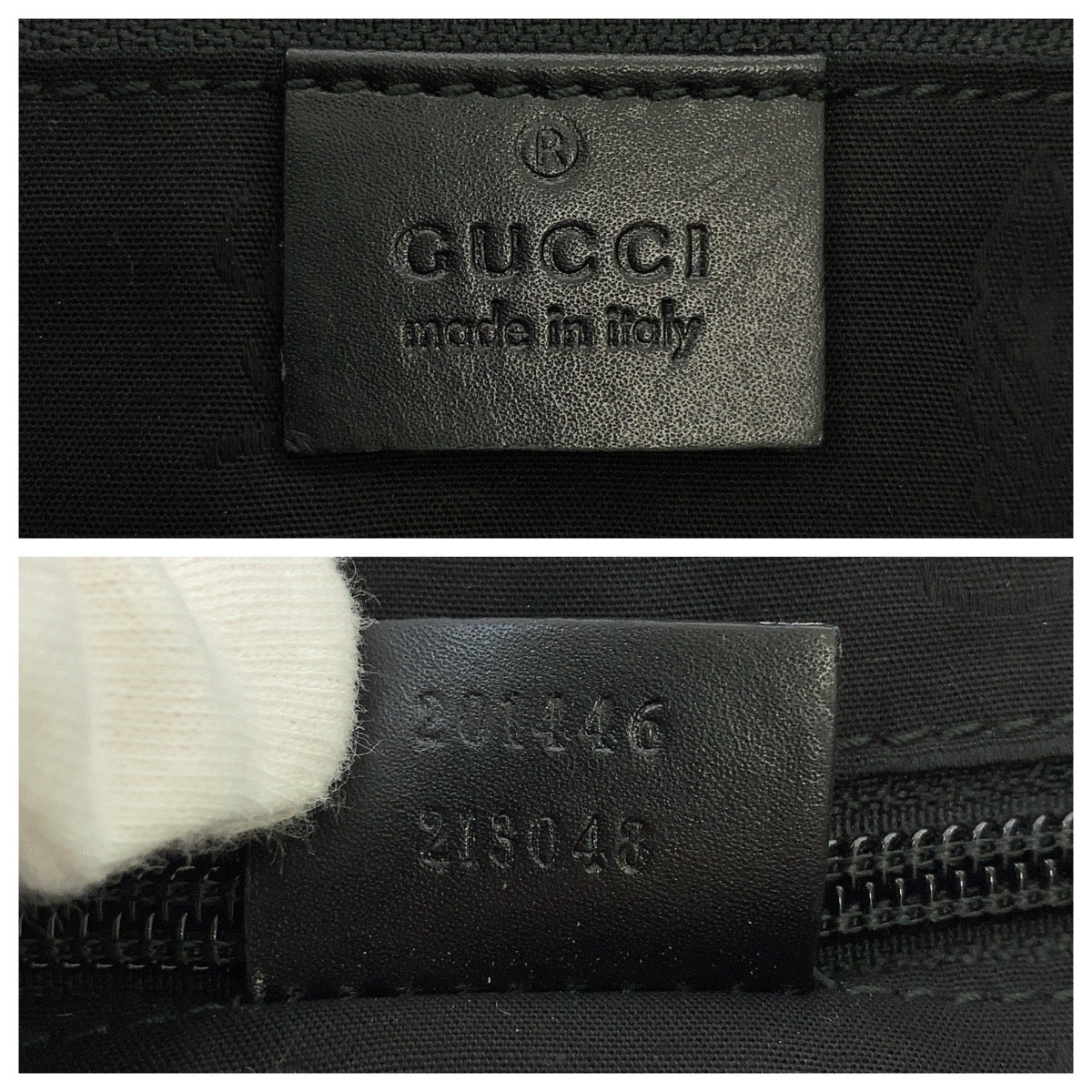 GUCCI Shoulder Bag 201446 PVC Black black Shoulder Bag Messenger Bag Unisex GG implementation mens Used Authentic