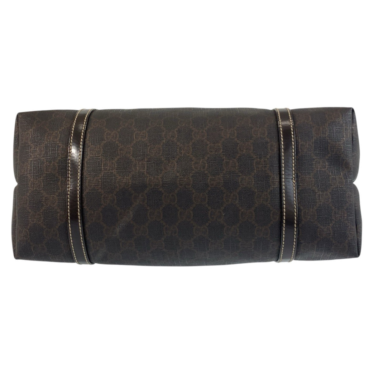 GUCCI Tote Bag 197953 GG Supreme Canvas Brown Gold Metal Tote Bag Shoulder Bag Women Used Authentic