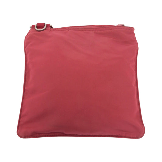 PRADA Shoulder Bag Nylon pink beige Shoulder Bag Sacoche Test Triangle With logo Women Used Authentic