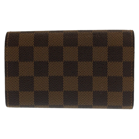 LOUIS VUITTON Bifold Wallet N61730 PVC Brown Gold Metal Folding wallet Compact wallet Damier Portefeuille Tresol Women Used Authentic