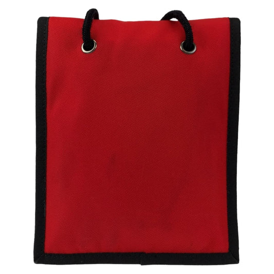 BALENCIAGA Shoulder Bag Nylon Red Silver Metal Shoulder Bag pochette Explorer BB logo mens Used Authentic