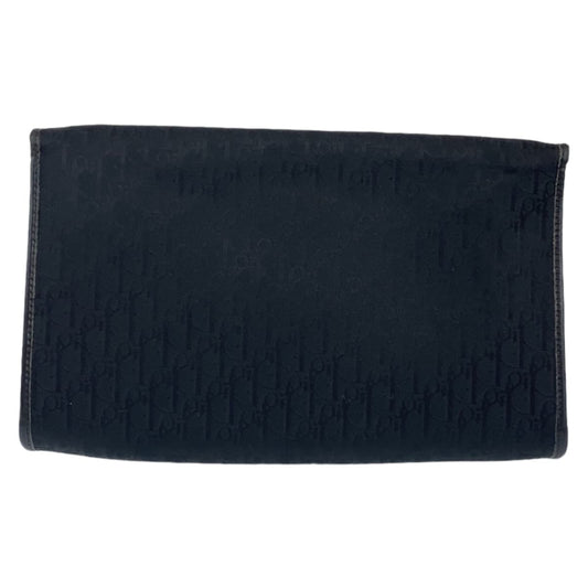 Dior Shoulder Bag canvas Black Gold Metal Trotter