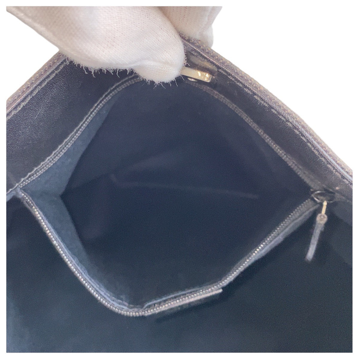 GUCCI Shoulder Bag 90656 GG canvas Black SilverMetal Shoulder Bag Messenger bag Women Used Authentic