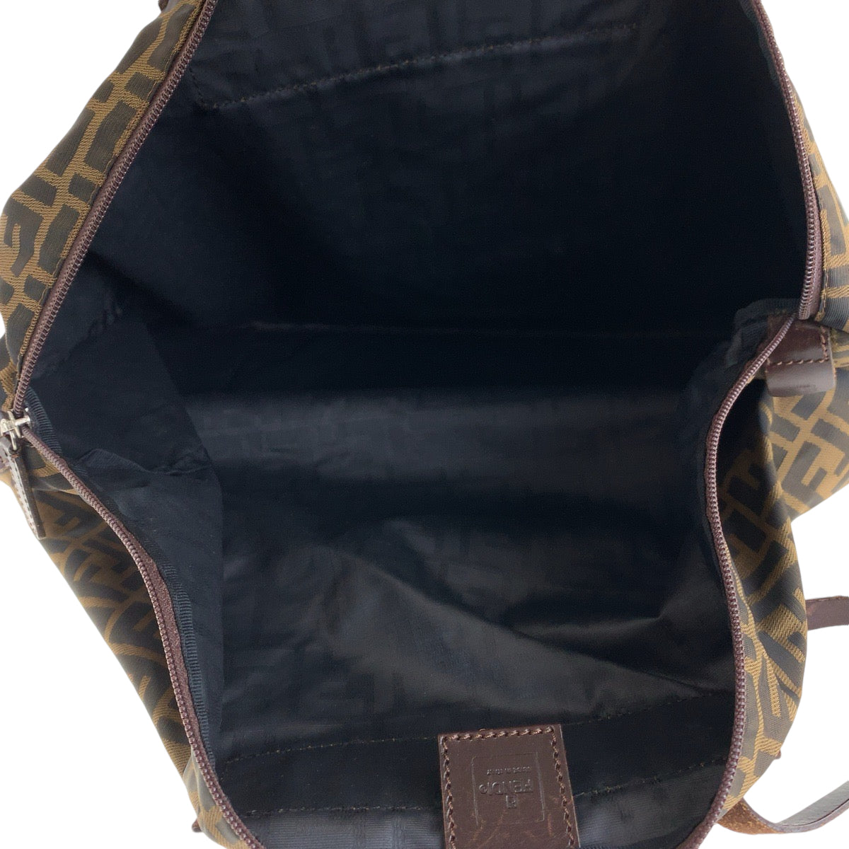 FENDI Boston Duffel bag 15418 0 009 canvas Brown Silver Metal Boston Duffel bag unisex Zucca Women Used Authentic