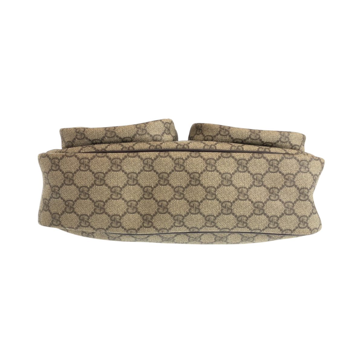 GUCCI Shoulder Bag 246861 GG Supreme Canvas Brown Beige SilverMetal