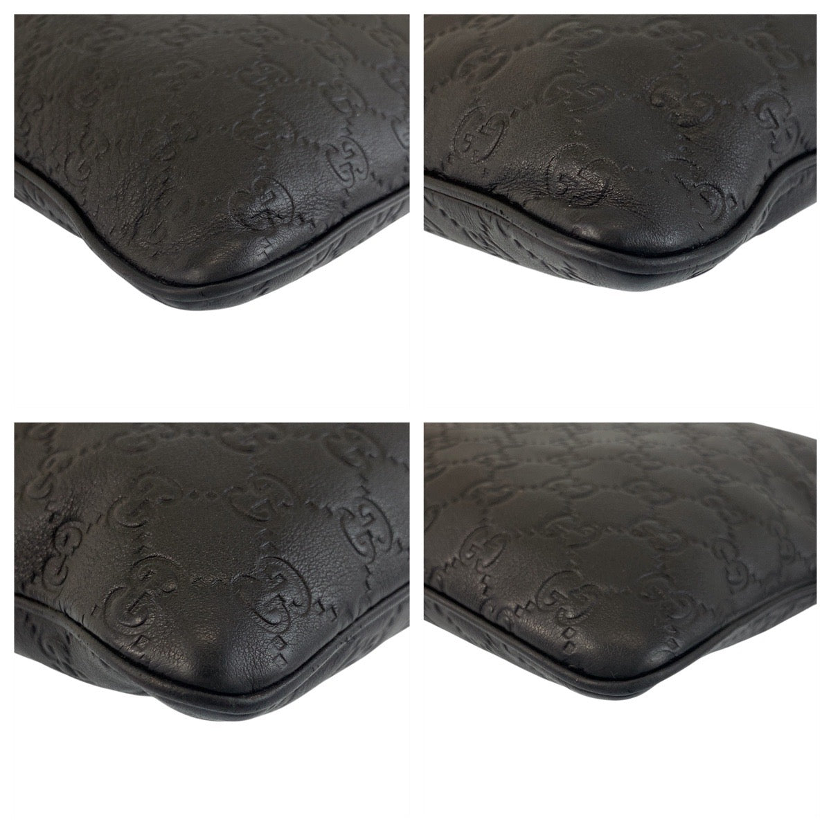 GUCCI Shoulder Bag 201446 leather Brown Gold Metal Shoulder Bag Messenger bag Guccisima mens Used Authentic