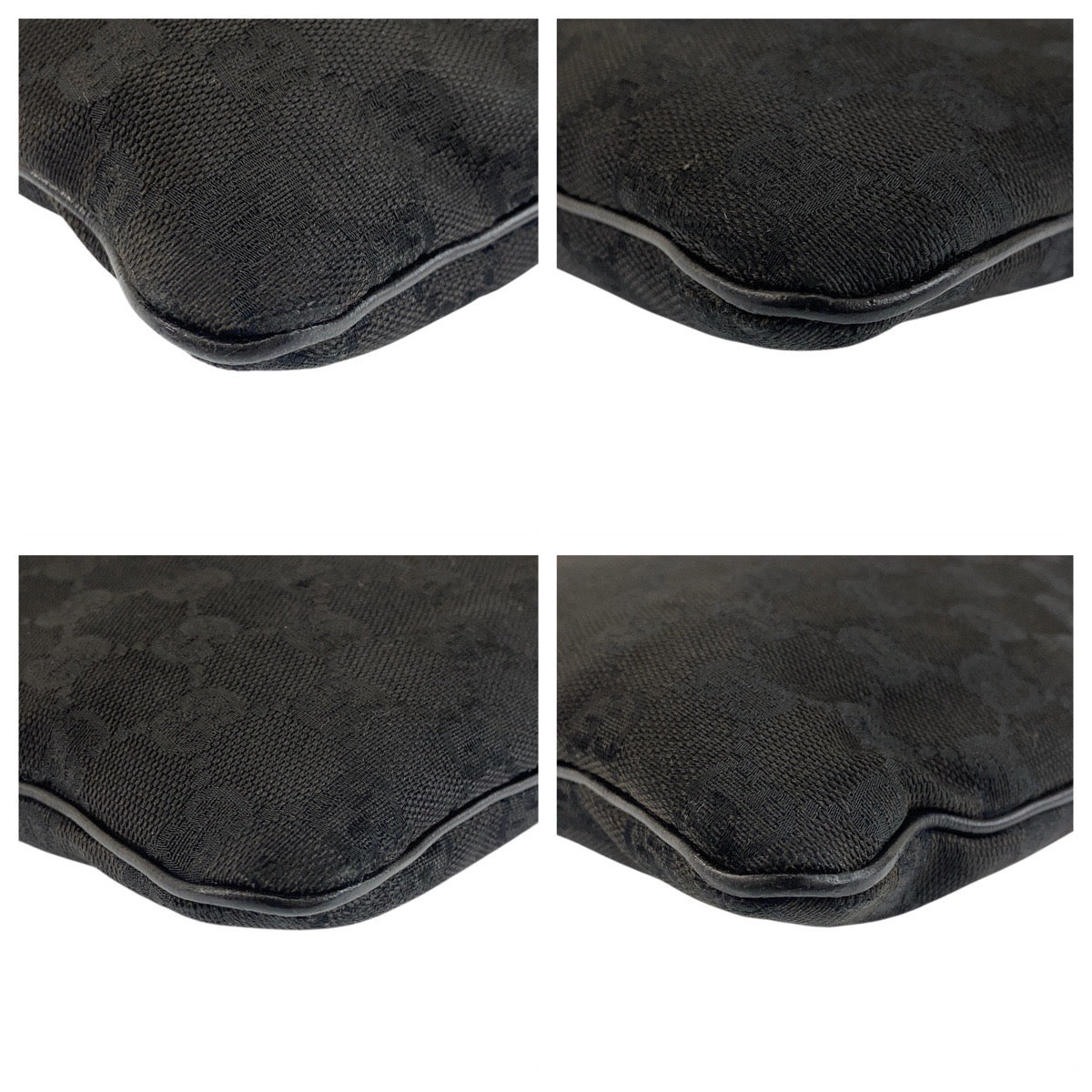 GUCCI Shoulder Bag 113013 GG canvas, leather black Messenger bag for men and women Women(Unisex) Used Authentic