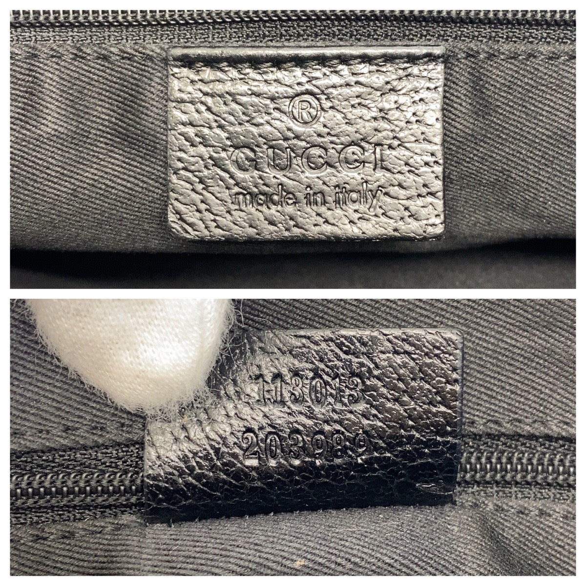 GUCCI Shoulder Bag 113013 GG canvas, leather black Messenger bag for men and women Women(Unisex) Used Authentic