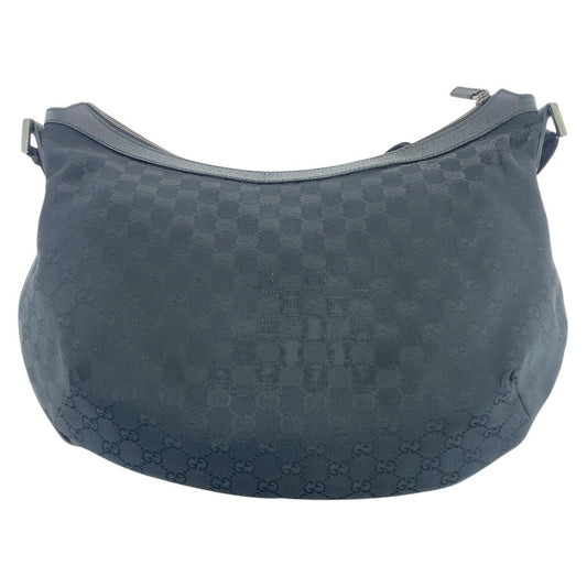 GUCCI Shoulder Bag 189752 GG canvas, leather black Crossbody Shoulder Bag Women Used Authentic