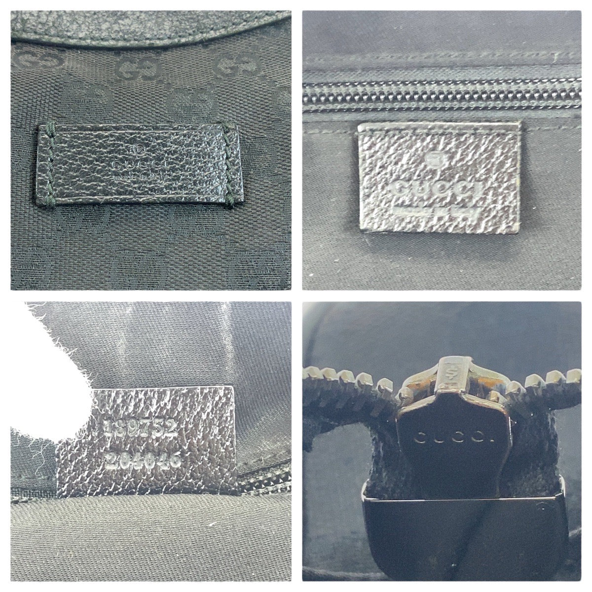 GUCCI Shoulder Bag 189752 GG canvas, leather black Crossbody Shoulder Bag Women Used Authentic