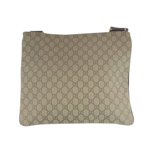 GUCCI Shoulder Bag 201446 GG Supreme canvas, leather Beige Brown Gold Metal Shoulder Bag Messenger bag Women Used Authentic