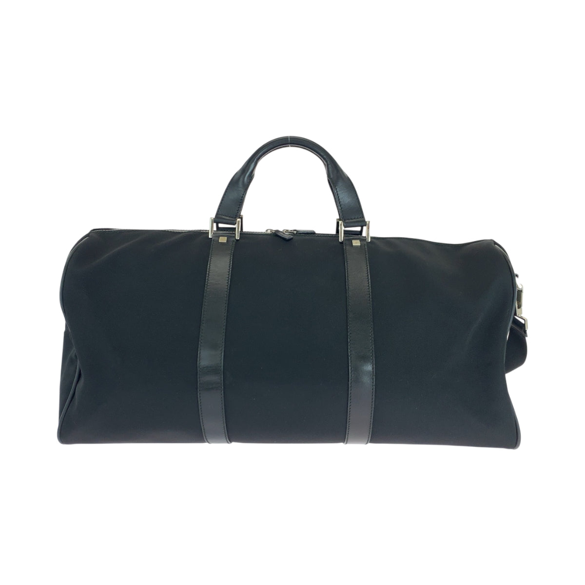 GUCCI Boston Duffel bag 012 0399 Nylon Black SilverMetal Shoulder Bag Boston Duffel bag 2way mens Used Authentic