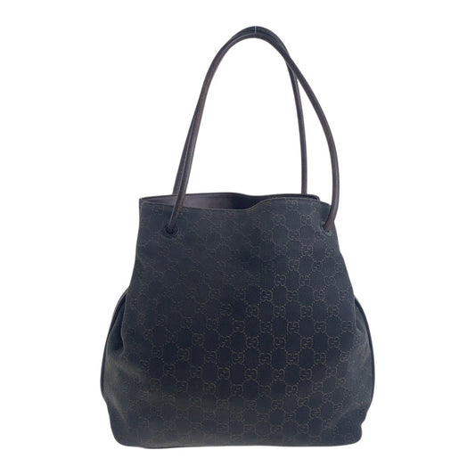 GUCCI Shoulder Bag 101341 GG canvas, leather Brown Women Used Authentic