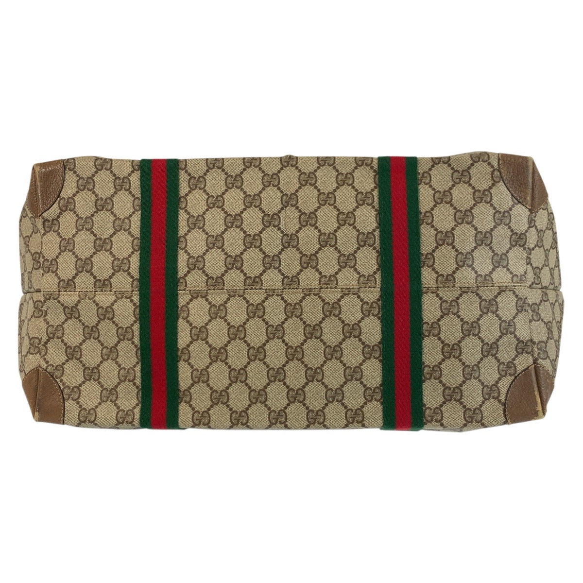 GUCCI Tote Bag 89 19 012 GG Supreme canvas, leather Brown beige Tote Bag Shoulder Bag Sherry Line Old Gucci Women Used Authentic