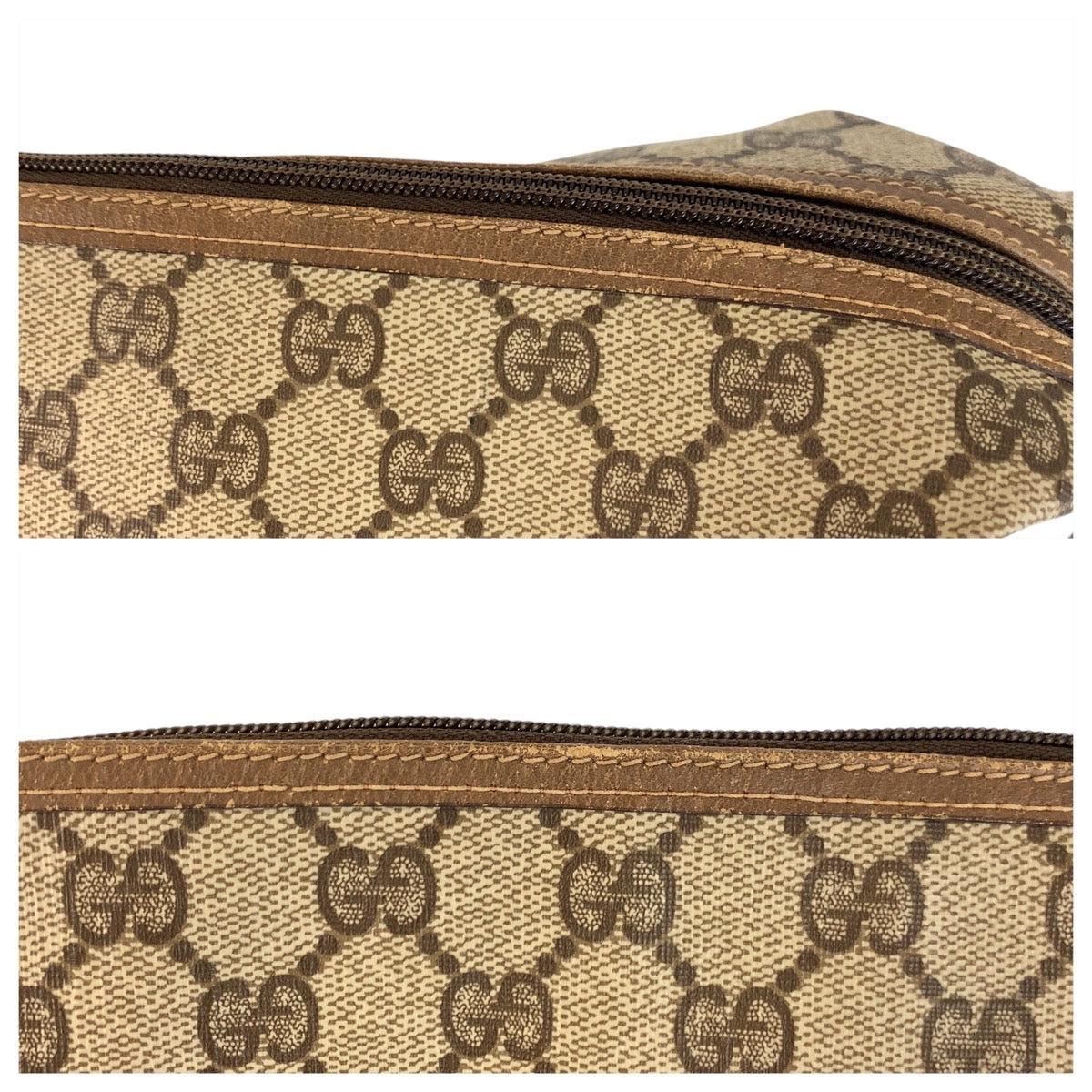 GUCCI Tote Bag 89 19 012 GG Supreme canvas, leather Brown beige Tote Bag Shoulder Bag Sherry Line Old Gucci Women Used Authentic