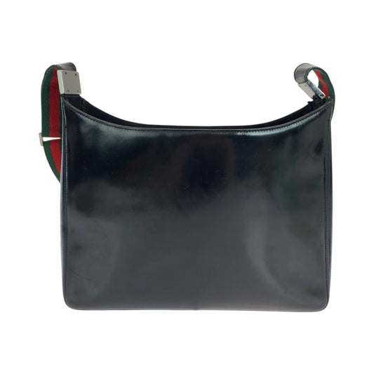 GUCCI Shoulder Bag 001 3246 Patent leather Black SilverMetal Shoulder Bag Shoulder Bag Sherry line Women Used Authentic