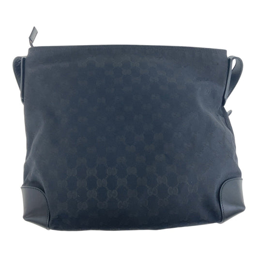 GUCCI Shoulder Bag 308930 GG canvas, leather black Crossbody Shoulder Bag Unisex Sherry line Women Used Authentic
