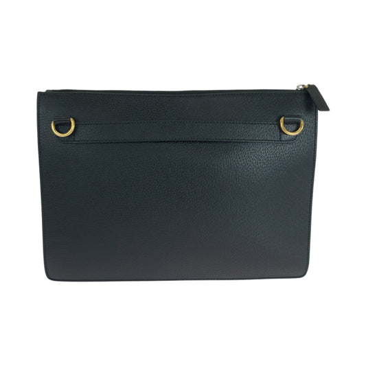 GUCCI Shoulder Bag 450976 leather Black GoldMetal Shoulder Bag Clutch bag 2way Sherry line mens Used Authentic