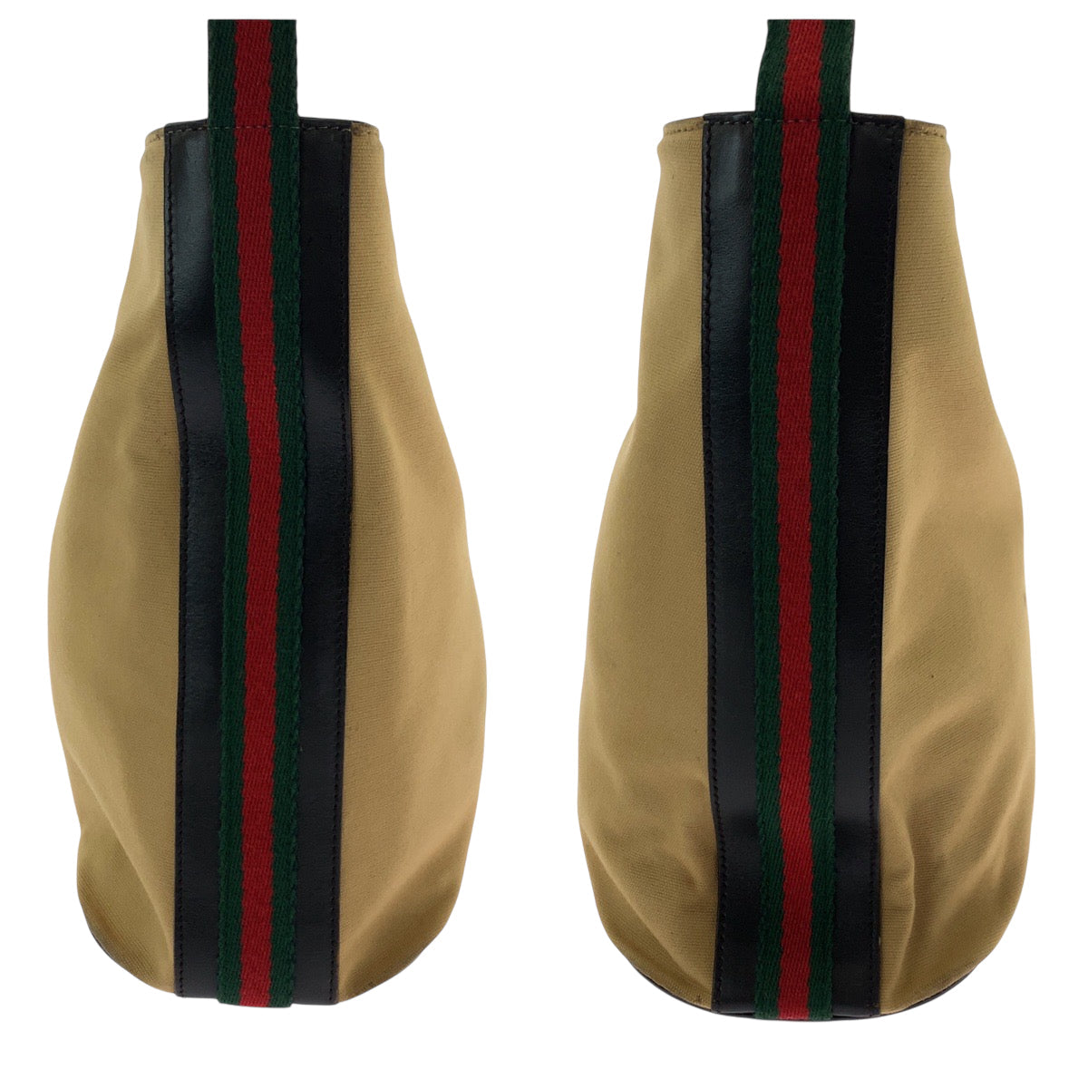 GUCCI Shoulder Bag 001 4286 canvas Camel Brown Gold Metal Shoulder Bag Shoulder Bag Sherry line Women Used Authentic