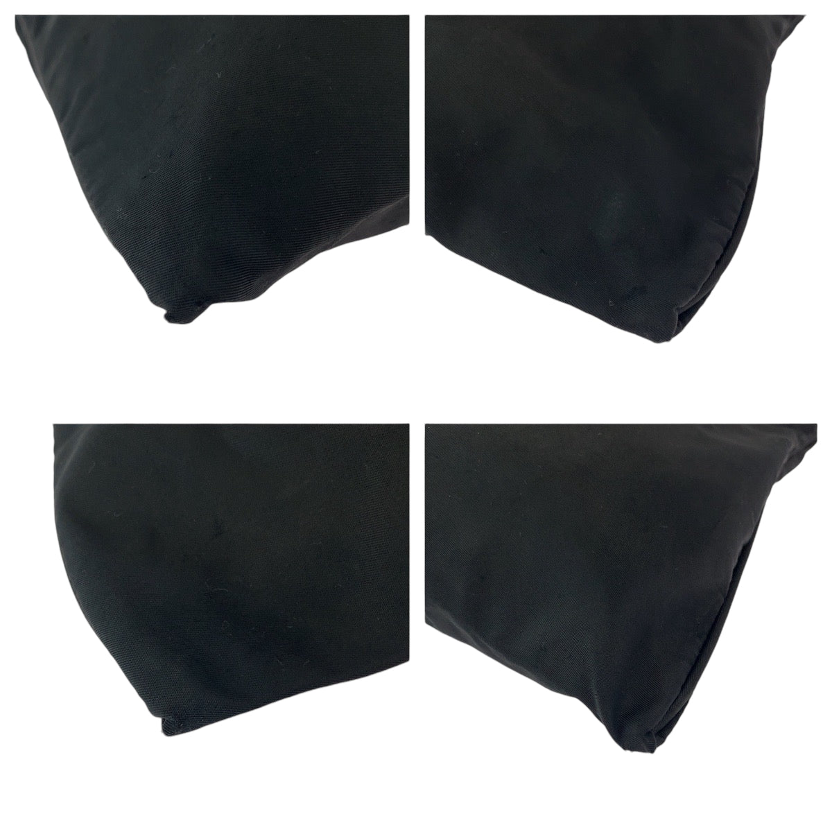PRADA Shoulder Bag Nylon black Shoulder Bag Sacoche Pochette Test Triangle With logo mens Used Authentic