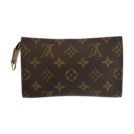 LOUIS VUITTON Pouch M47546 PVC Brown Gold Metal Monogram posh toilette 15