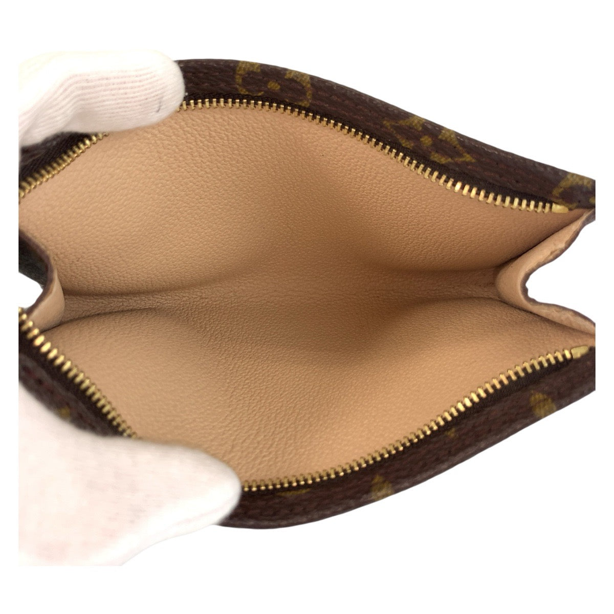 LOUIS VUITTON Pouch M47546 PVC Brown Gold Metal Monogram posh toilette 15
