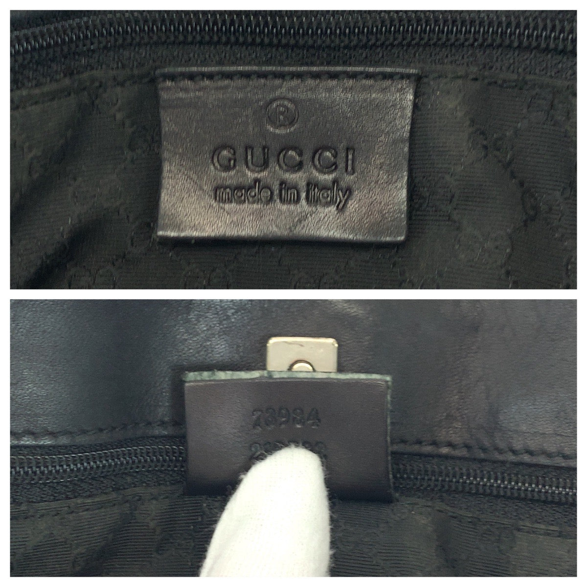 GUCCI Tote Bag 28984 canvas Black red green Tote Bag handbag Sherry line mens Used Authentic