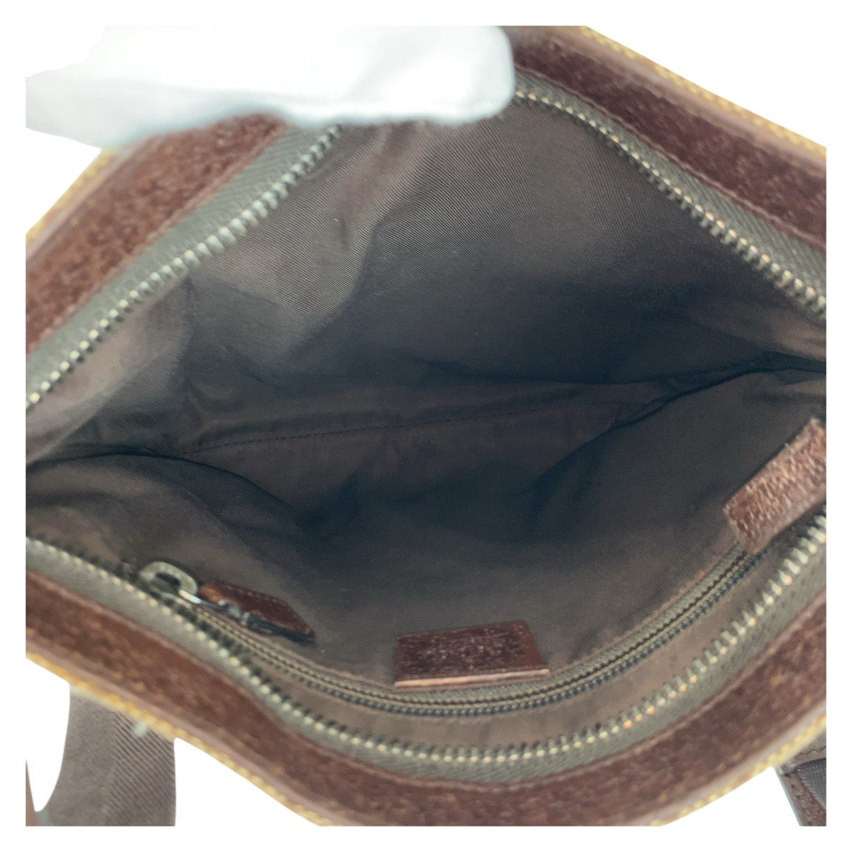 GUCCI Shoulder Bag 122793 GG canvas, leather Beige Brown SilverMetal Shoulder Bag pochette Women Used Authentic