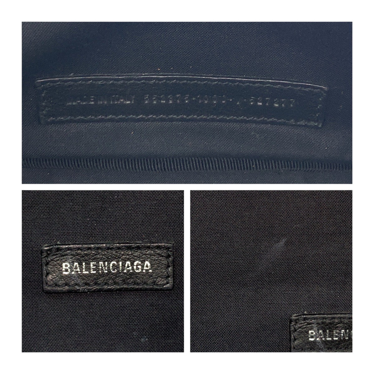 BALENCIAGA Sling bag 552376 leather black Sling bag Waist bag Unisex Every day Logo print mens Used Authentic