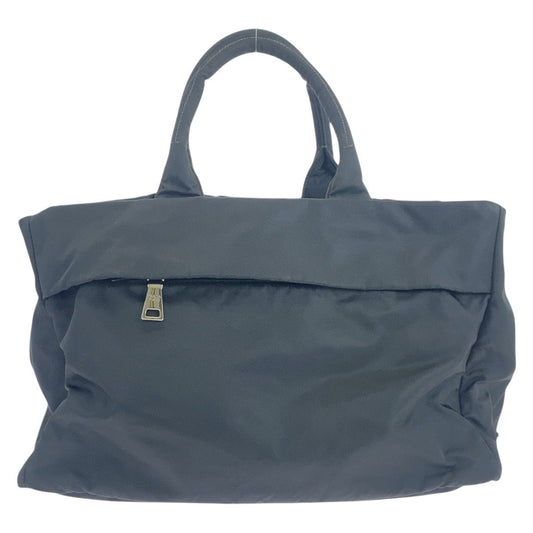 PRADA Tote Bag Nylon black Tote Bag Shoulder Bag Test Triangle With logo mens Used Authentic
