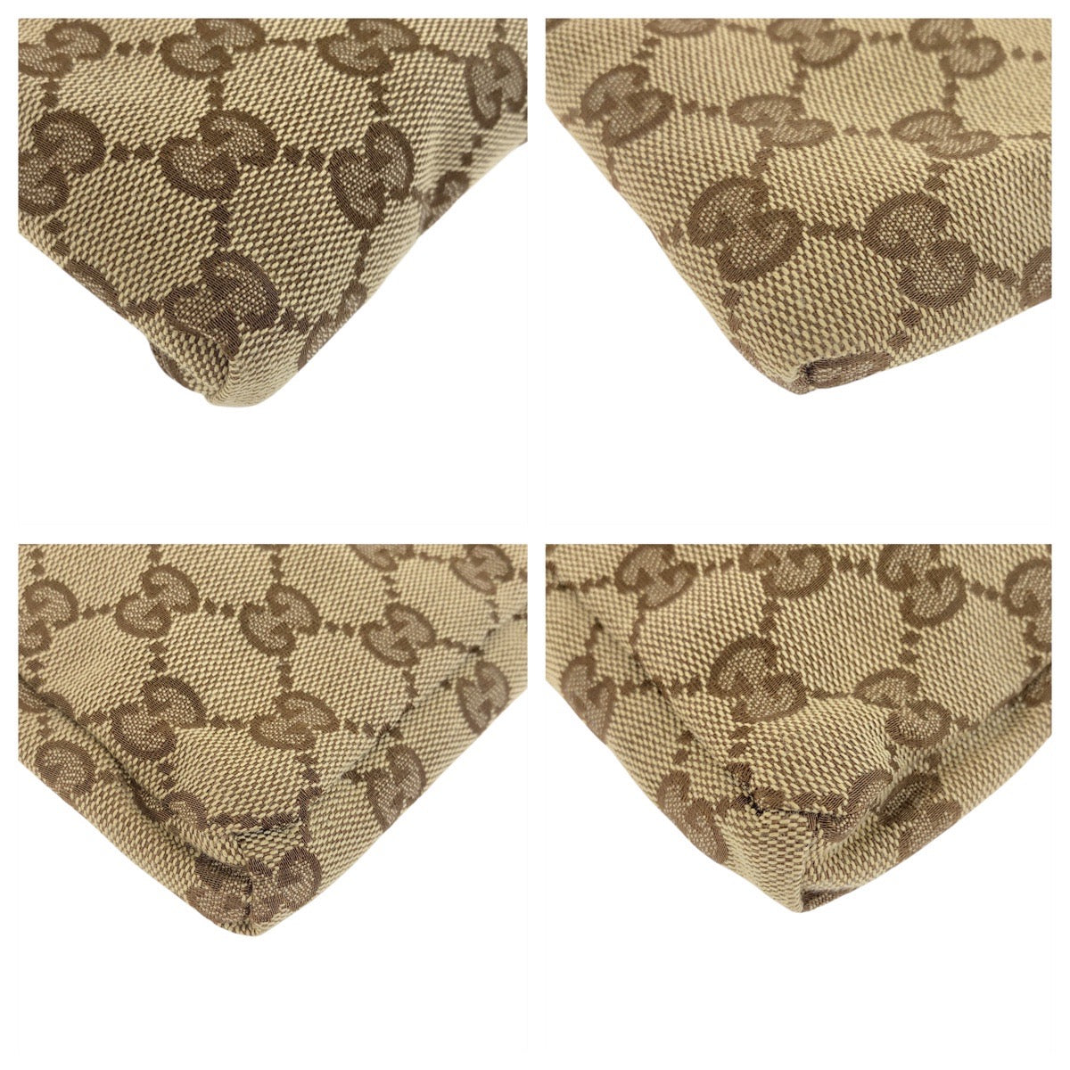 GUCCI Sling bag 28566 GG canvas, leather Beige Brown SilverMetal Sling bag waist pouch unisex mens Used Authentic
