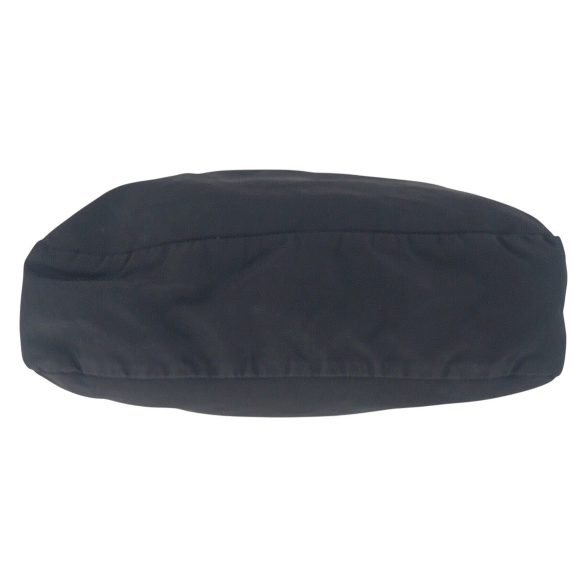 PRADA Shoulder Bag Nylon Black SilverMetal Test Triangle With logo Women Used Authentic