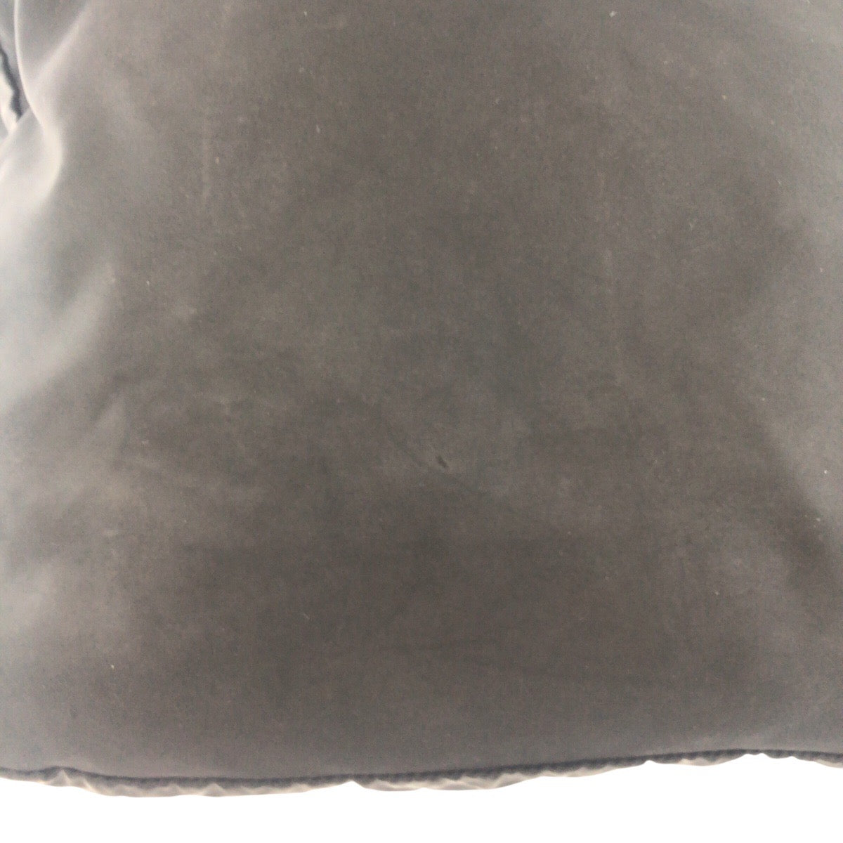 PRADA Shoulder Bag Nylon Black SilverMetal Test Triangle With logo Women Used Authentic
