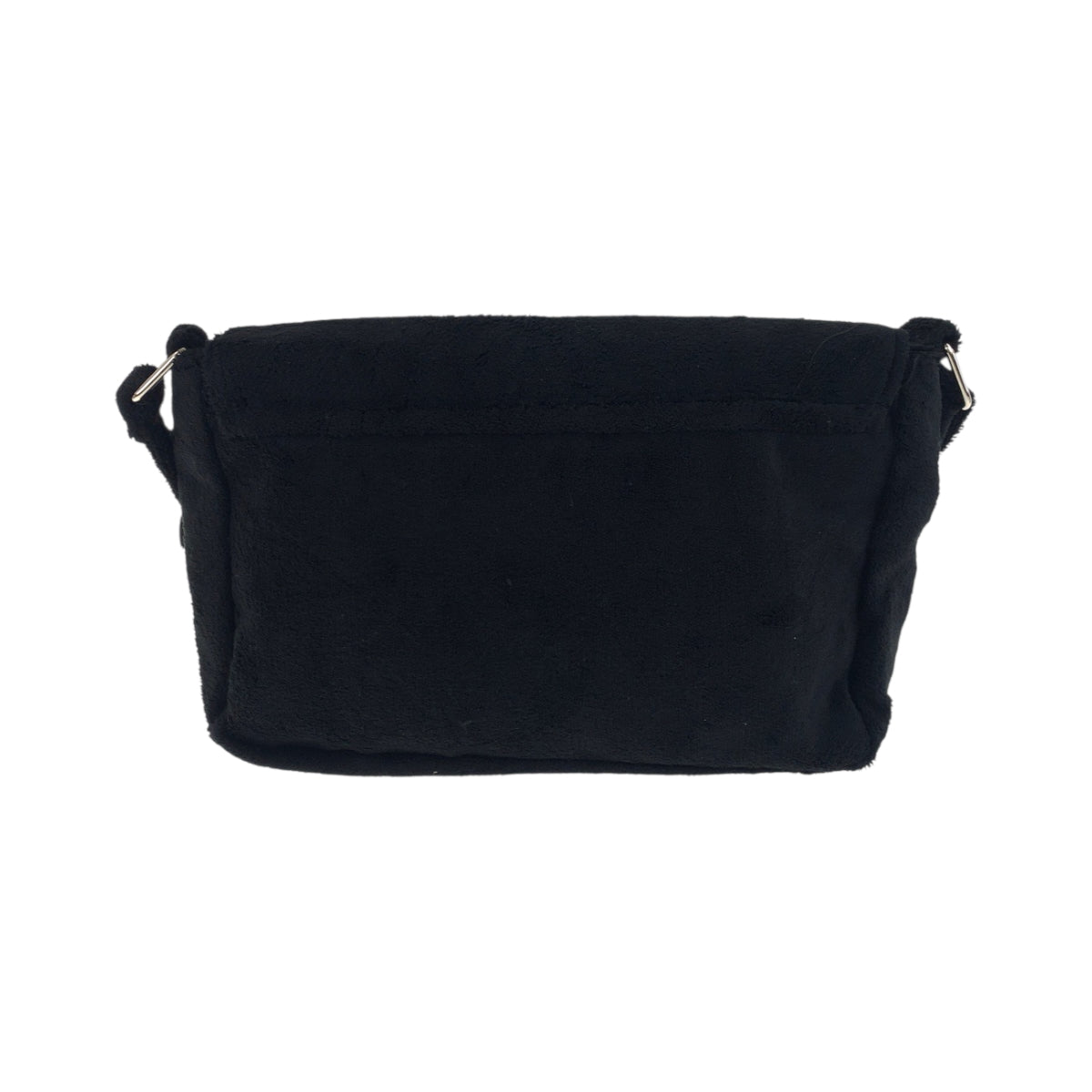 CHANEL Shoulder Bag pile Black White SilverMetal novelty COCO Mark