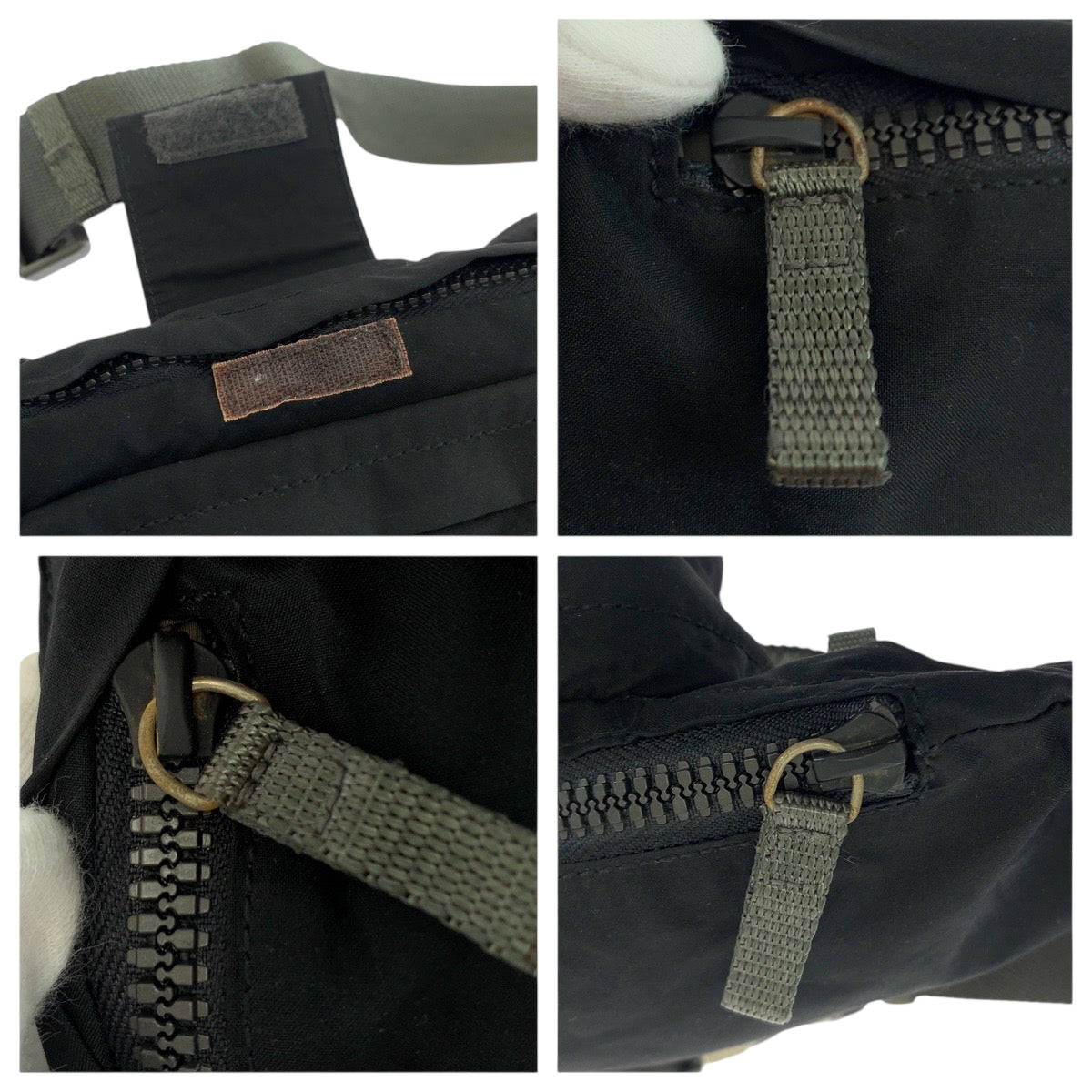 PRADA Waist bag 4VA056 Nylon Black SilverMetal Waist Bag Bum Bag PRADA Sports mens Used Authentic