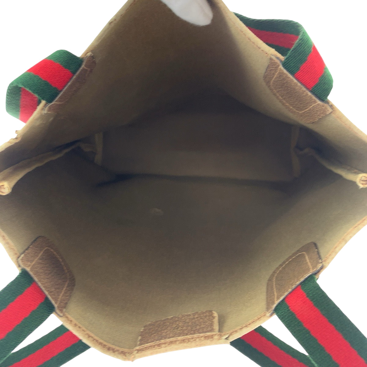 GUCCI Tote Bag 39 02 003 GG Supreme Canvas Beige brown green red Tote Bag Shoulder Bag Old Gucci Shelly Line Women Used Authentic