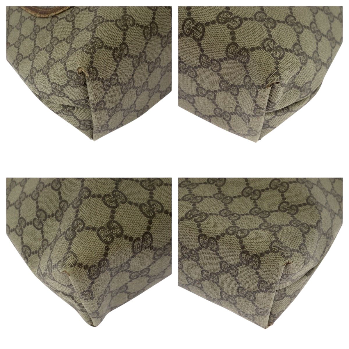 GUCCI Tote Bag 39 02 003 GG Supreme Canvas Beige brown green red Tote Bag Shoulder Bag Old Gucci Shelly Line Women Used Authentic