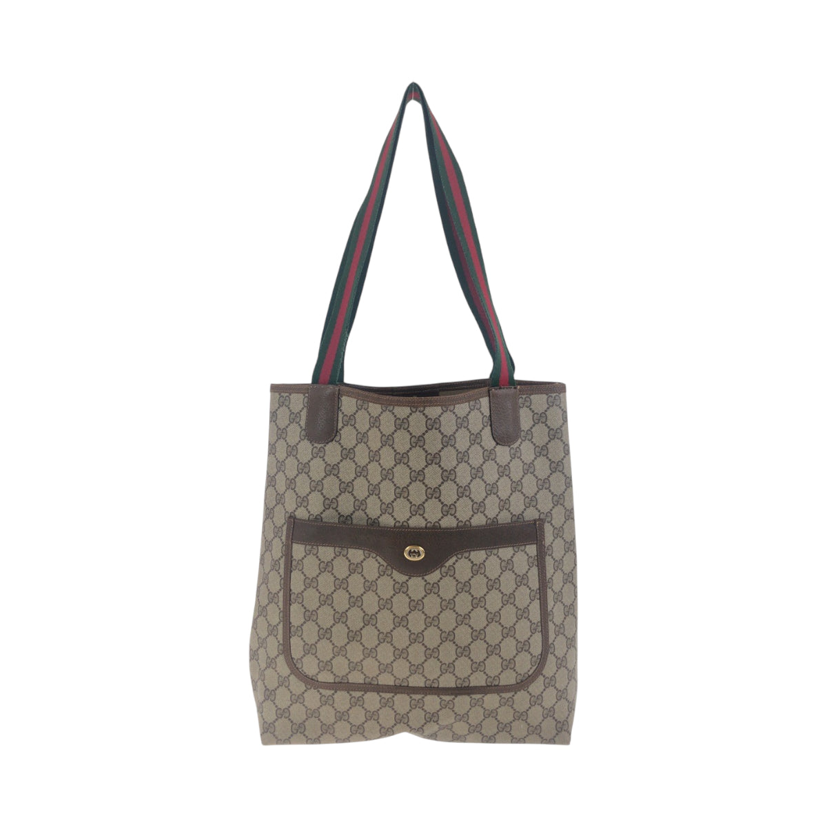 GUCCI Tote Bag 40 02 003 GG Supreme Canvas Beige brown Old Gucci Shelly Line