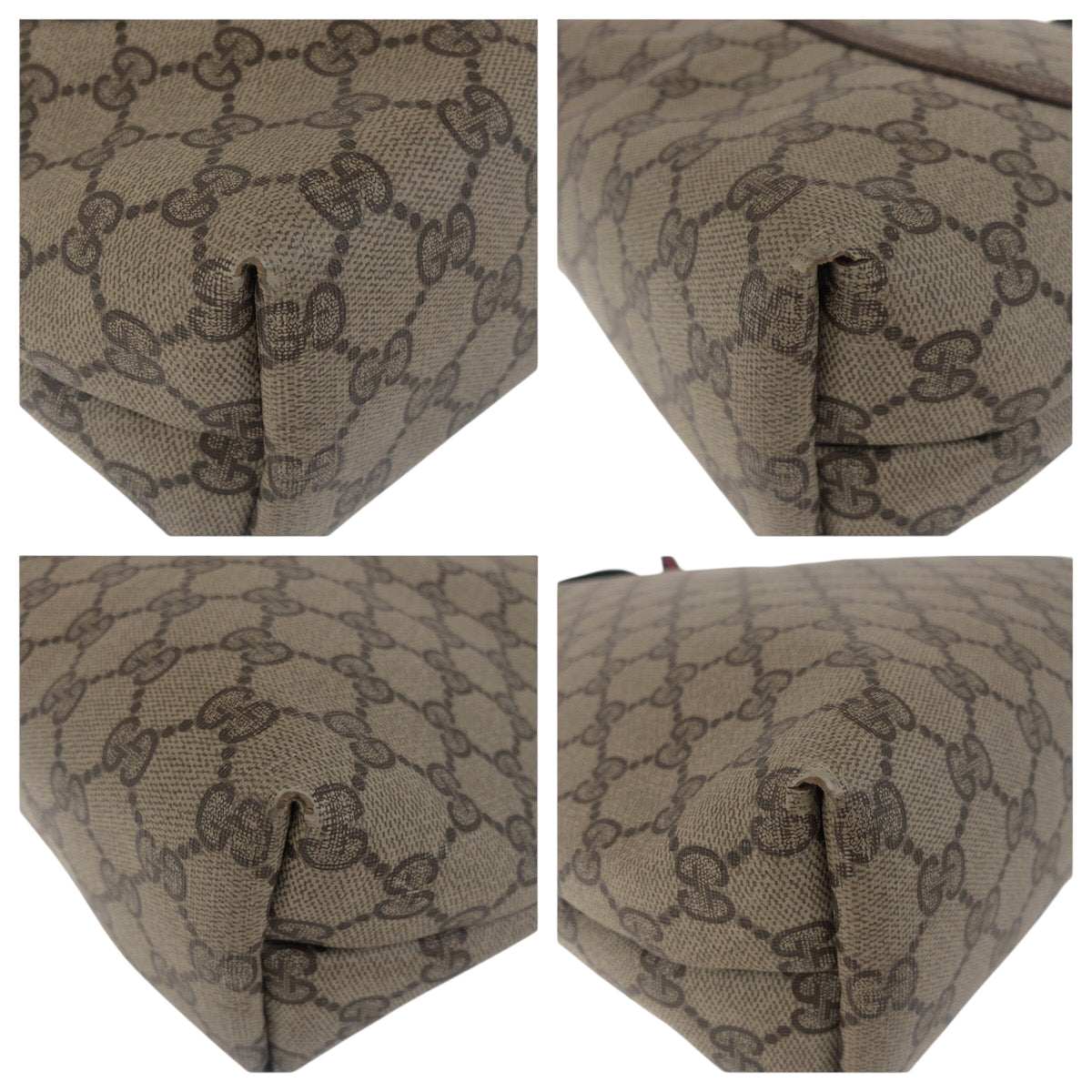GUCCI Tote Bag 40 02 003 GG Supreme Canvas Beige brown Old Gucci Shelly Line
