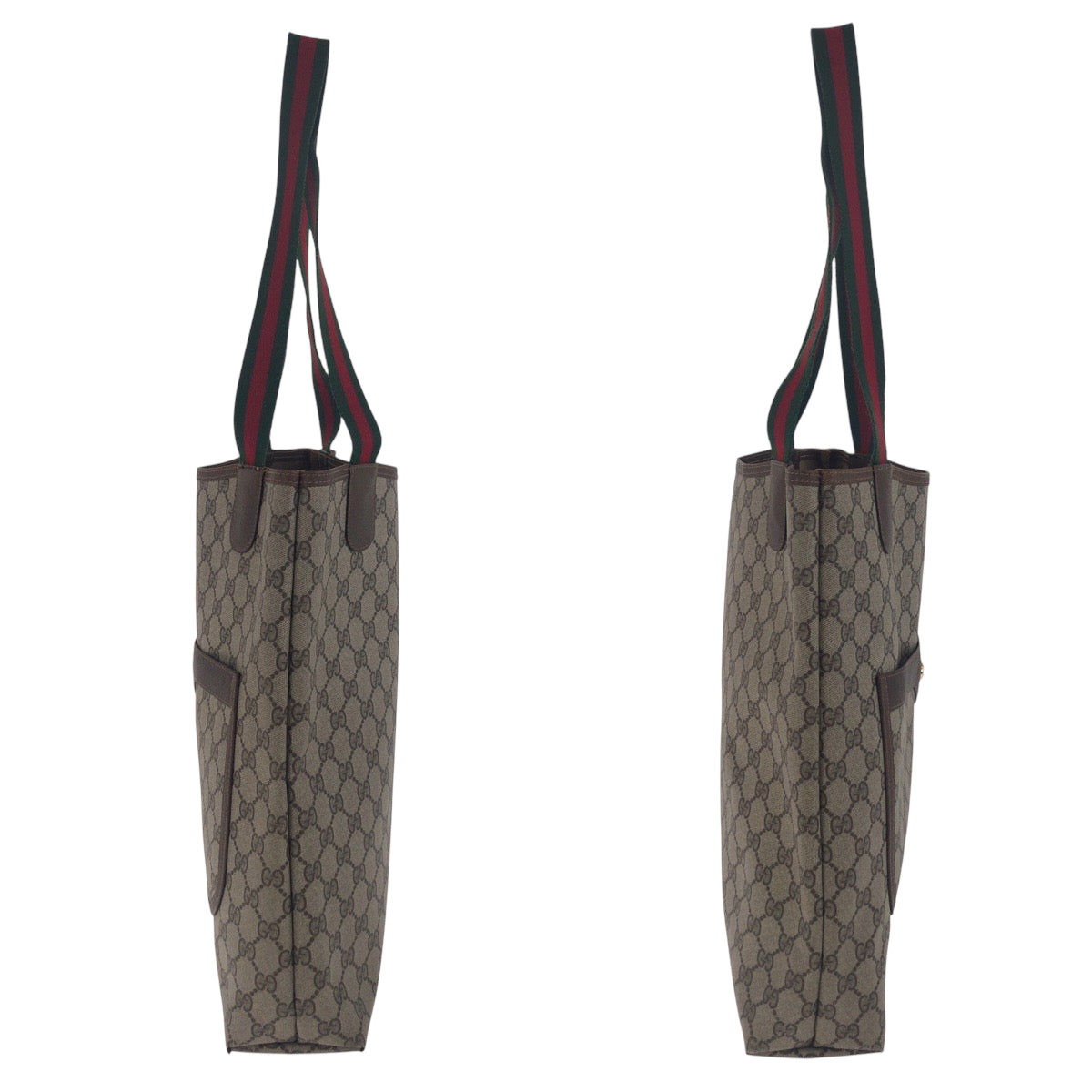 GUCCI Tote Bag 40 02 003 GG Supreme Canvas Beige brown Old Gucci Shelly Line