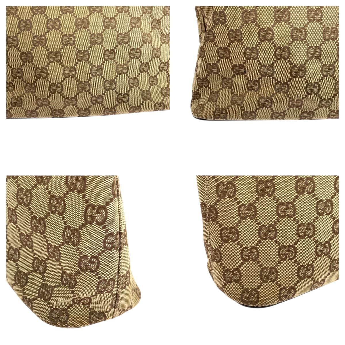 GUCCI Shoulder Bag 115003 GG canvas Beige Brown SilverMetal