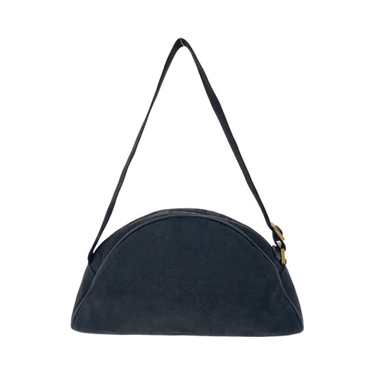 GUCCI Handbag 90781 GG canvas Black GoldMetal Handbag accessory pouch Women Used Authentic