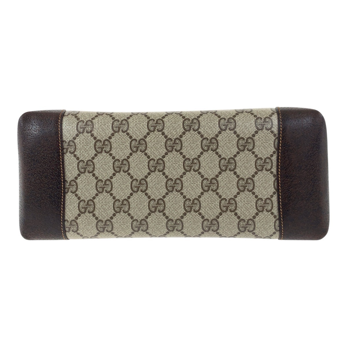 GUCCI Handbag GG Supreme Canvas Beige Brown Gold Metal Old Gucci