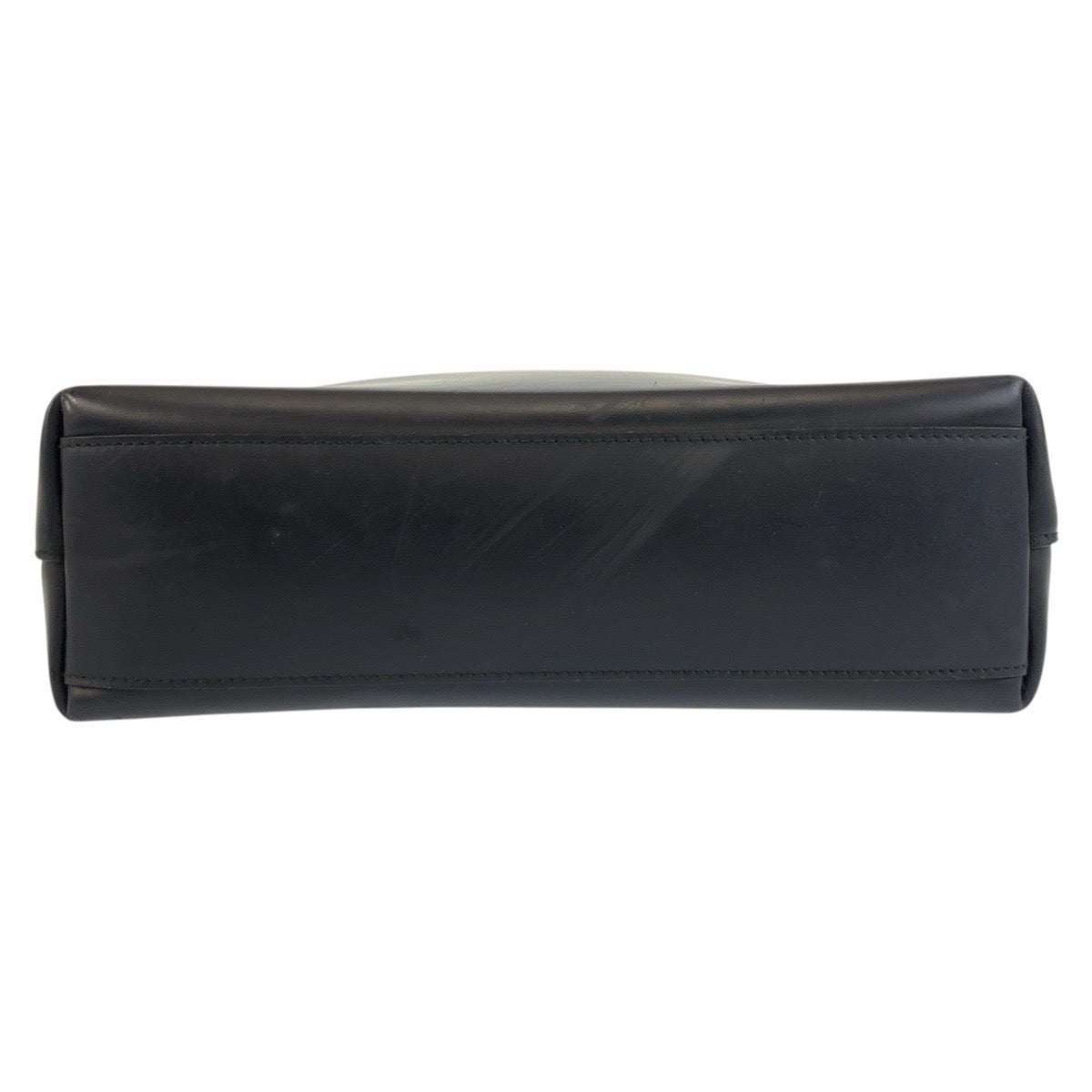 PRADA Tote Bag leather Black black Tote Bag handbag Punching logo Women Used Authentic