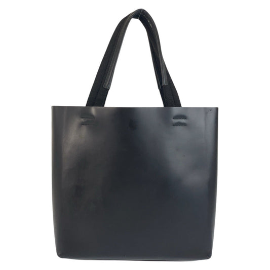 PRADA Tote Bag leather Black black Tote Bag handbag Punching logo Women Used Authentic